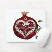 Judaika Pomegranate Heart Hanukkah Rosh Hashanah Mousepad (Mit Mouse)