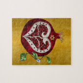 Judaika Pomegranate Heart Hanukkah Rosh Hashanah Puzzle (Horizontal)
