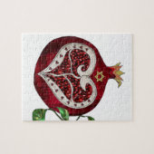 Judaika Pomegranate Heart Hanukkah Rosh Hashanah Puzzle (Horizontal)