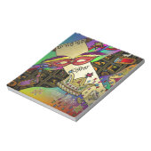 Judaika Purim Esther Celebration Art Print Notizblock (Rotiert)