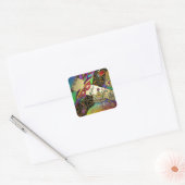 Judaika Purim Esther Celebration Art Print Quadratischer Aufkleber (Umschlag)