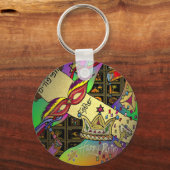 Judaika Purim Esther Celebration Art Print Schlüsselanhänger (Vorderseite)