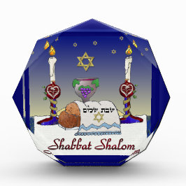 Judaika Shabbat Shalom Art Print Acryl Auszeichnung