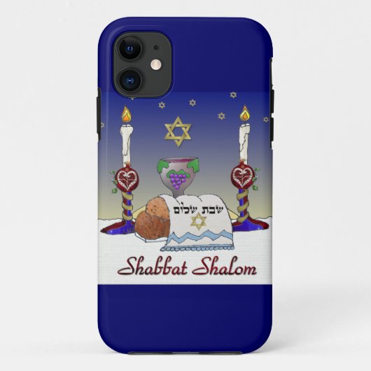 Judaika Shabbat Shalom Art Print Case-Mate iPhone Hülle (Rückseite)