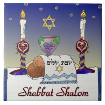 Judaika Shabbat Shalom Art Print