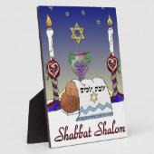 Judaika Shabbat Shalom Art Print Fotoplatte (Seite)