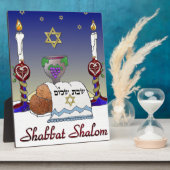 Judaika Shabbat Shalom Art Print Fotoplatte (Seite)