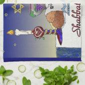 Judaika Shabbat Shalom Art Print Geschirrtuch (Gefaltet)