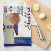 Judaika Shabbat Shalom Art Print Geschirrtuch (Viertel Falte)