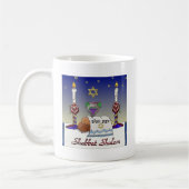 Judaika Shabbat Shalom Art Print Kaffeetasse (Links)