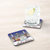 Judaika Shabbat Shalom Art Print Untersetzer (Rechte Seite)