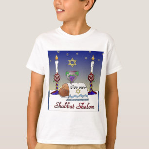 Judaika Shabbat Shalom Kunst-Druck T-Shirt