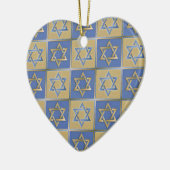 Judaika Star von David Metal Gold Blue Keramikornament (Links)