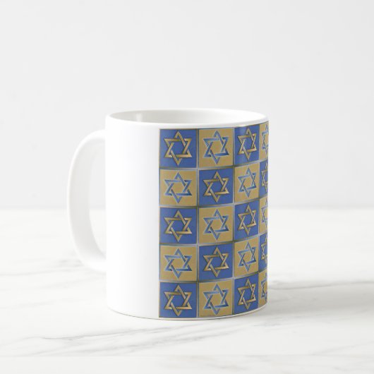 Judaika Star von David Metal Kaffeetasse (Vorderseite Links)