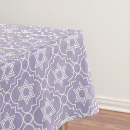 Judaika - Tablecloth - Jüdische Stars - Lavendel  Tischdecke