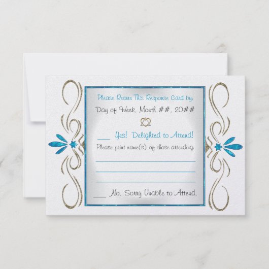 Judaism Blühe jüdische Hochzeitskarte RSVP Karte (Vorderseite)