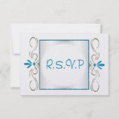 Judaism Blühe jüdische Hochzeitskarte RSVP Karte (Rückseite)