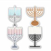 Judaismus-Religion des Hanukkah Aufkleber (Vorderseite)