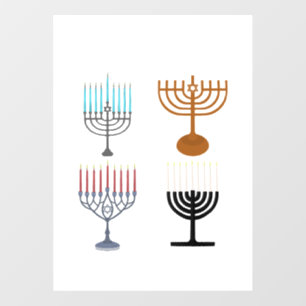 Judaismus-Religion des Hanukkah Fensteraufkleber