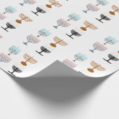 Judaismus-Religion des Hanukkah Geschenkpapier (Ecke)