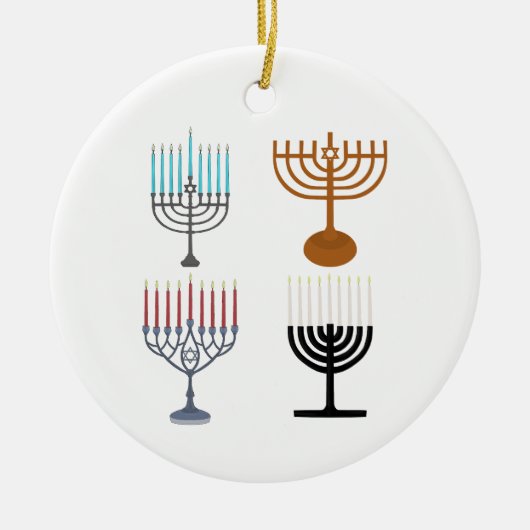 Judaismus-Religion des Hanukkah Keramik Ornament (Vorne)