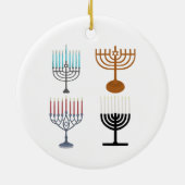Judaismus-Religion des Hanukkah Keramik Ornament (Hinten)