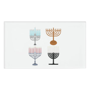 Judaismus-Religion des Hanukkah Namenschild