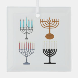 Judaismus-Religion des Hanukkah Ornament Aus Glas