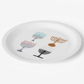 Judaismus-Religion des Hanukkah Pappteller (Schrägansicht)