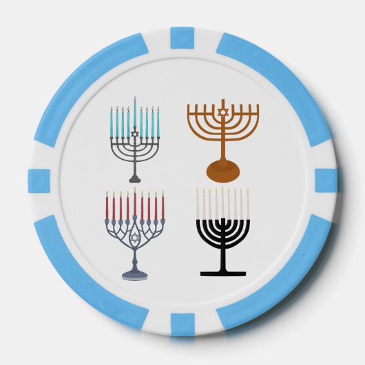 Judaismus-Religion des Hanukkah Pokerchips (Vorderseite)