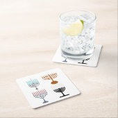 Judaismus-Religion des Hanukkah Rechteckiger Pappuntersetzer (Vor Ort)