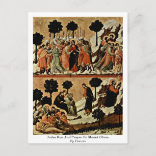 Judas Kiss und Gebet auf den Olivenbäumen von Ducc Postkarte