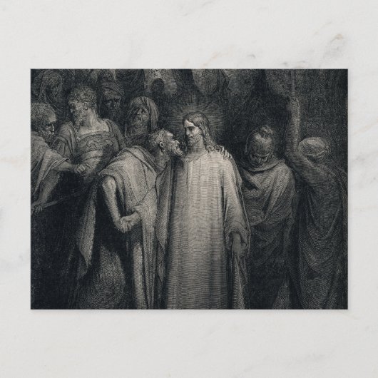 Judas Kiss von Gustave Dore Postkarte (Vorderseite)