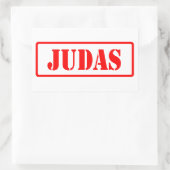 Judas Rechteckiger Aufkleber (Tasche)