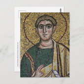 Judas Thaddaeus Byzantine Mosaik-Orthodoxe Icon Postkarte (Vorne/Hinten)