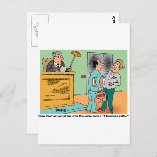 Judds Holds Long Handled Gavel Postkarte (Vorne/Hinten)