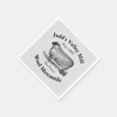Judd's Valley Wool Mercantile Vintage Sheep Image Serviette (Ecke)