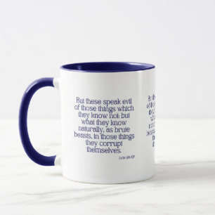 Jude 1:10 KJV Bible Verse Zwei-Tone-Tasse Tasse