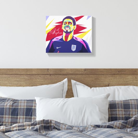 Jude Bellingham Wpap Pop Art Leinwanddruck (Insitu (Schlafzimmer))