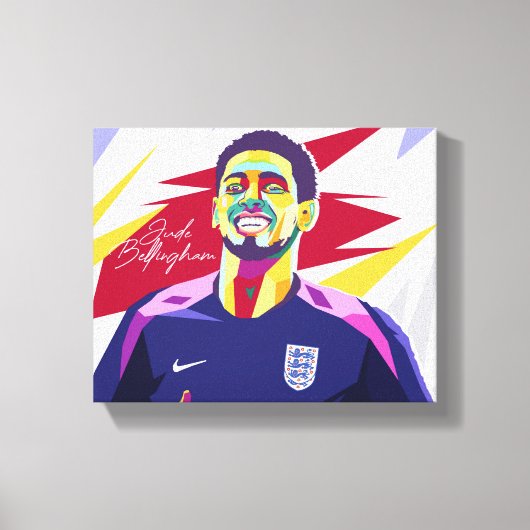 Jude Bellingham Wpap Pop Art Leinwanddruck (Vorderseite)