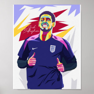 Jude Bellingham Wpap Pop Art Poster