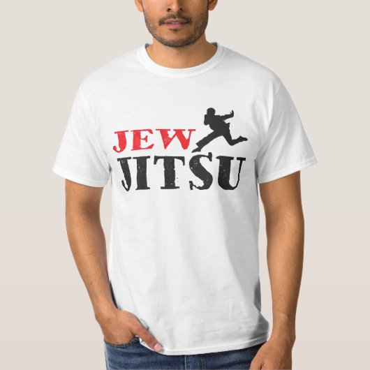 Jude Jitsu - lustiger jüdischer Spaß T-Shirt (Vorderseite)