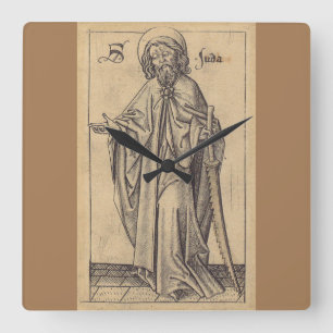 Jude Thaddaeus, der Apostel und Bruder Jesu Quadratische Wanduhr