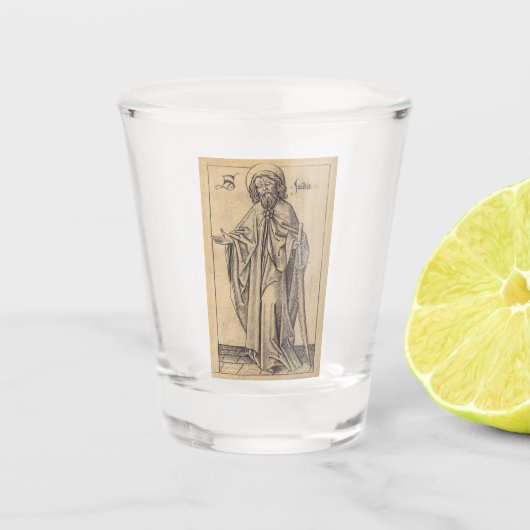 Jude Thaddaeus, der Apostel und Bruder Jesu Schnapsglas (Vorderseite)