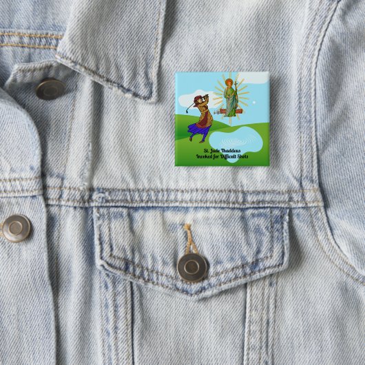 Jude Thaddeus & Intrepid Female Golfer Button (Beispiel)