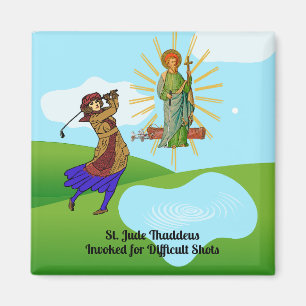 Jude Thaddeus & Intrepid Female Golfer Magnet