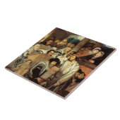 Juden, die in der Synagoge auf Jom Kippur beten Fliese (Seite)