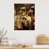 Juden, die in der Synagoge auf Jom Kippur beten Poster (Küche)
