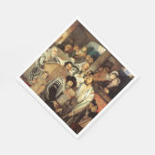 Juden, die in der Synagoge auf Jom Kippur beten Serviette (Ecke)