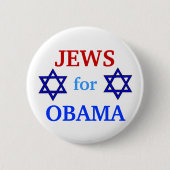 Juden für Knopf Obama 2012 Button (Vorderseite)